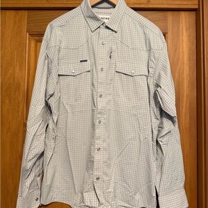 Poncho Light Gray Checkered Shirt